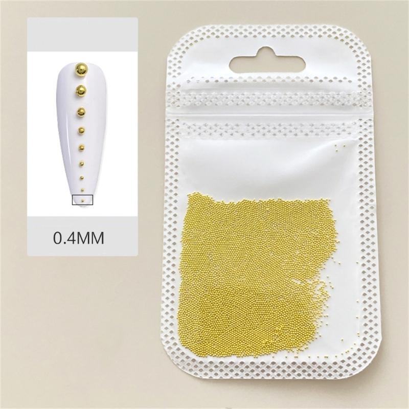 Multi-Size Nail Caviar Beads Micro 3D Nail Art Decorations Mini Metal Nail Beads Nails Jewelry DIY Nail Designs Gifts
