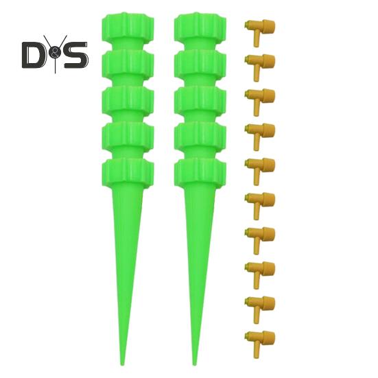 

10/12/20/24 шт., шипы для полива цветов, автоматическая система контроля потока воды, инструмент для самостоятельного полива растений 10 pcs зелёный