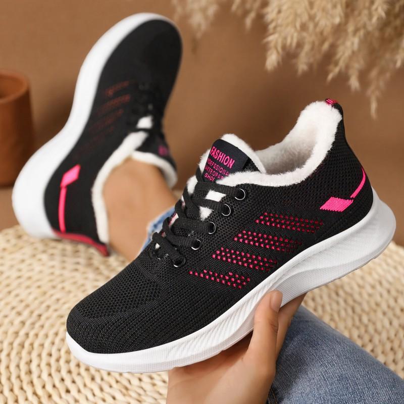 Womens Winter Cotton Shoes Casual Soft Sole Warm Booties Lightweight Non Slip Walking