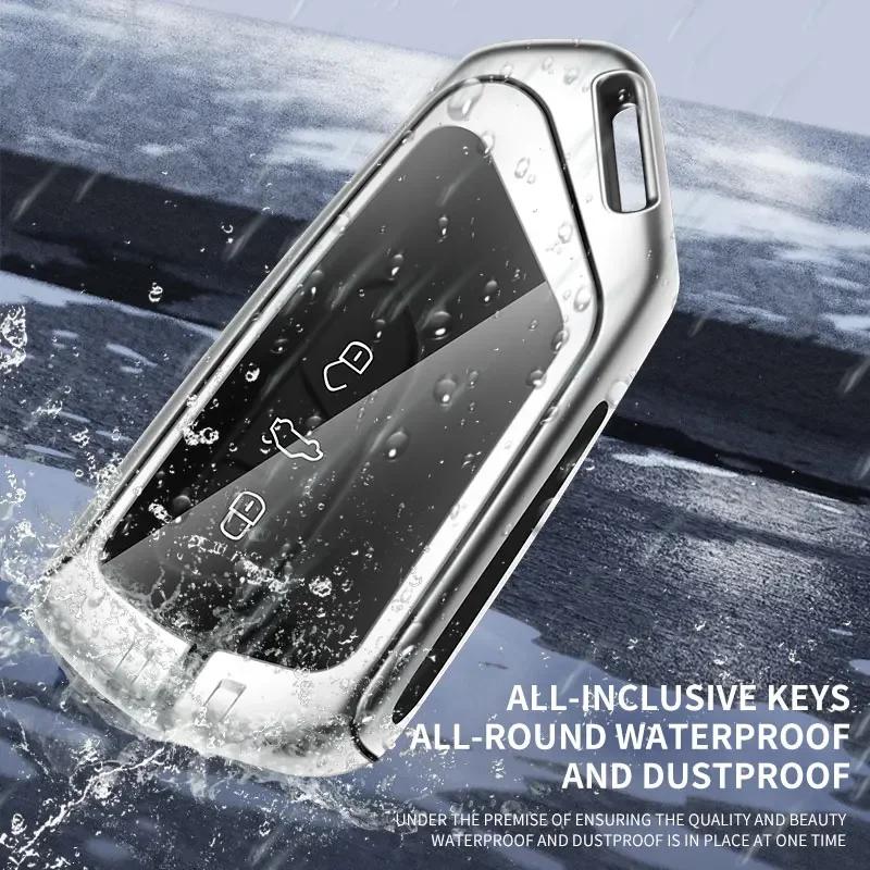 VJDX3 Car TPU Zinc Alloy Key Case Bag For Skoda Octavia 2 3 A5 A7 A8 Car Key Chain Car Metal Key Shell Interior Decoration Accessories