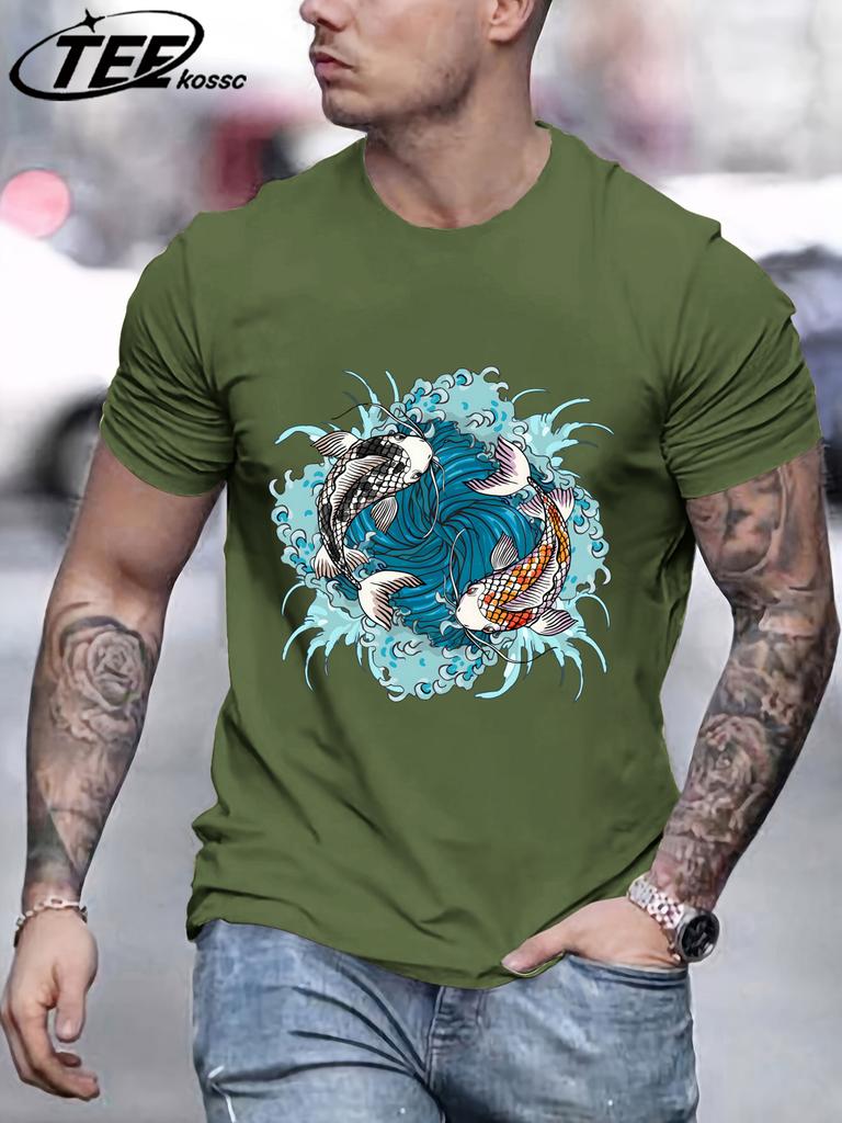 Japanese Harajuku Waves Koimen T Shirt Fashion Casual Short Sleeve Cotton Vintage Tee Shirts Hip Hop Crewneck Unisex Clothes