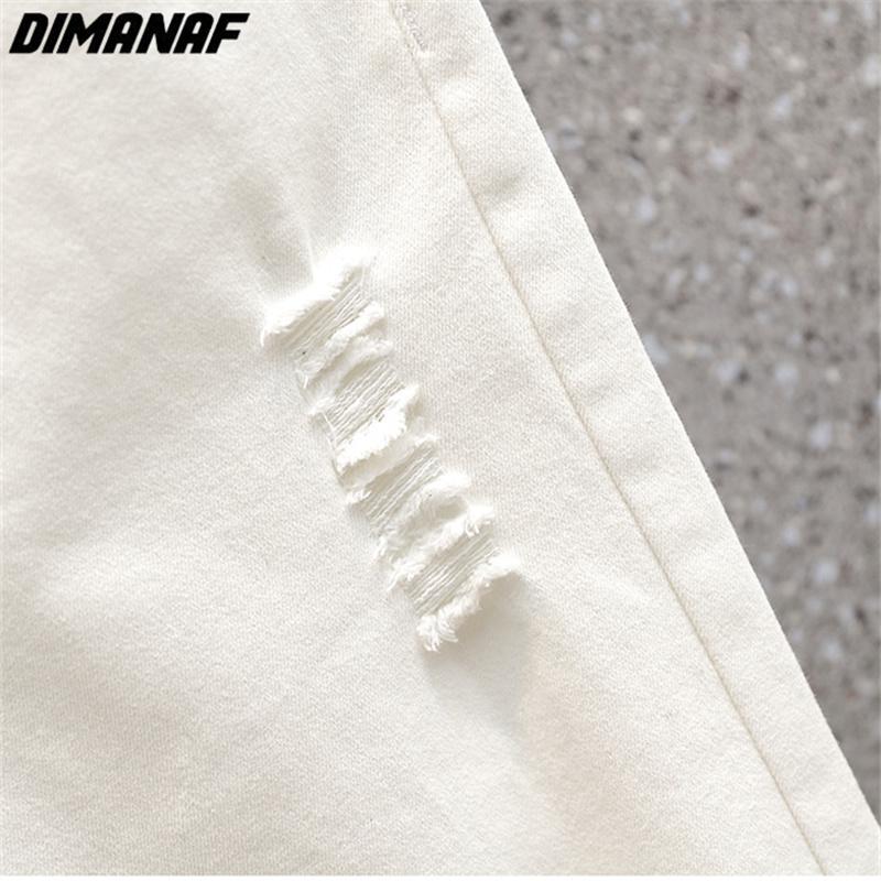 DIMANAF 2025 Taglie Forti Jeans Estivi Pantaloni Donna Pantaloncini Elasticizzati Larghi Casual Strappati Pantaloni Basic in Denim Bianco 5XL