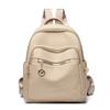 IELGY Ladies Large-Capacity Solid Color Temperament Fashion Backpack Casual Korean Simple Travel Backpack