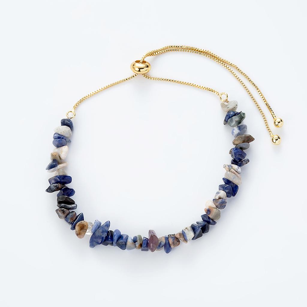 Natürlicher Stein Perlen Schiebeschnallen Armband für Damen Mode Handgewebt Verstellbar Sommer Party Strand Schmuck Geschenk Armband
