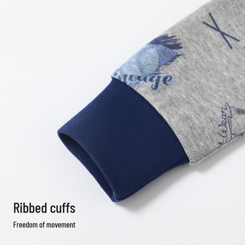 Yiershuang Boys' Pure Cotton Thermal Underwear & Pajama Set