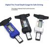 1Pcs Digital Tire Tread Depth Gauge High Accuracy Lcd Inch Mm Dual Unit For Car Maintenance