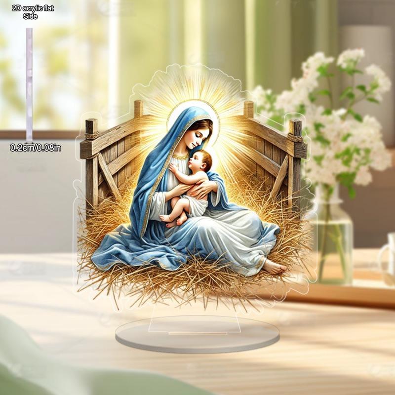 Nativity Scene Decoration, Ideal for Desk & Living Room Decor, Perfect Birthday or Christmas Gift, Nurseries, Home Desk Living Room Decoration