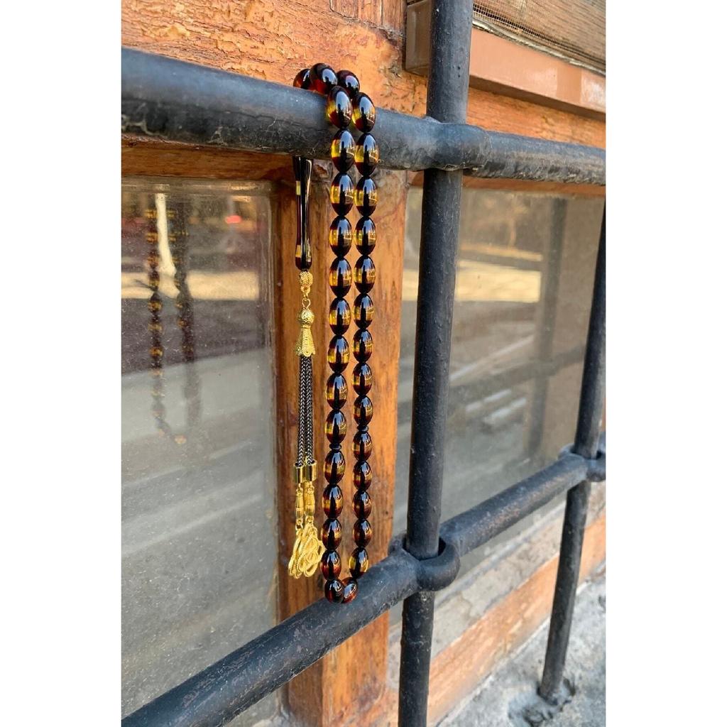 Herren-Gebetsperlen aus Vernier-Pulver-Bernstein