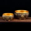Copper Treasure Bowl Ornament Eight Treasures Treasure Bowl Brass Rice Jar Creative Incense Burner Home Living Room Decoration M