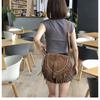 Tassel Bag Brown Retro Western Denim Bag Niche Ethnic Bohemian Messenger Bag Women's Trendy Shoulder Bag