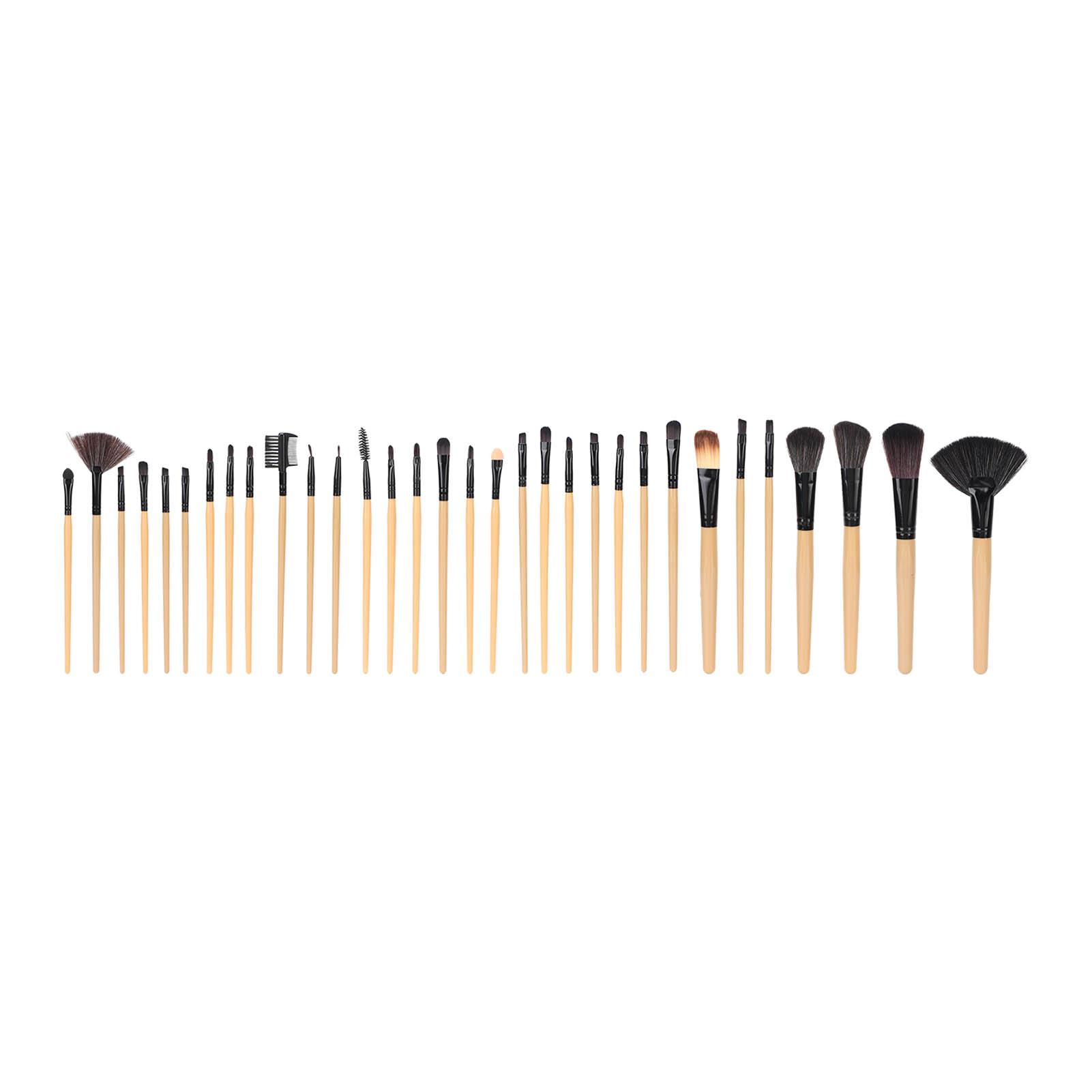 

32pcs Makeup Brush Set Soft Nylon Hair Eyeshadow Blush Loose Powder Brush with Storage Bag (Log Color)