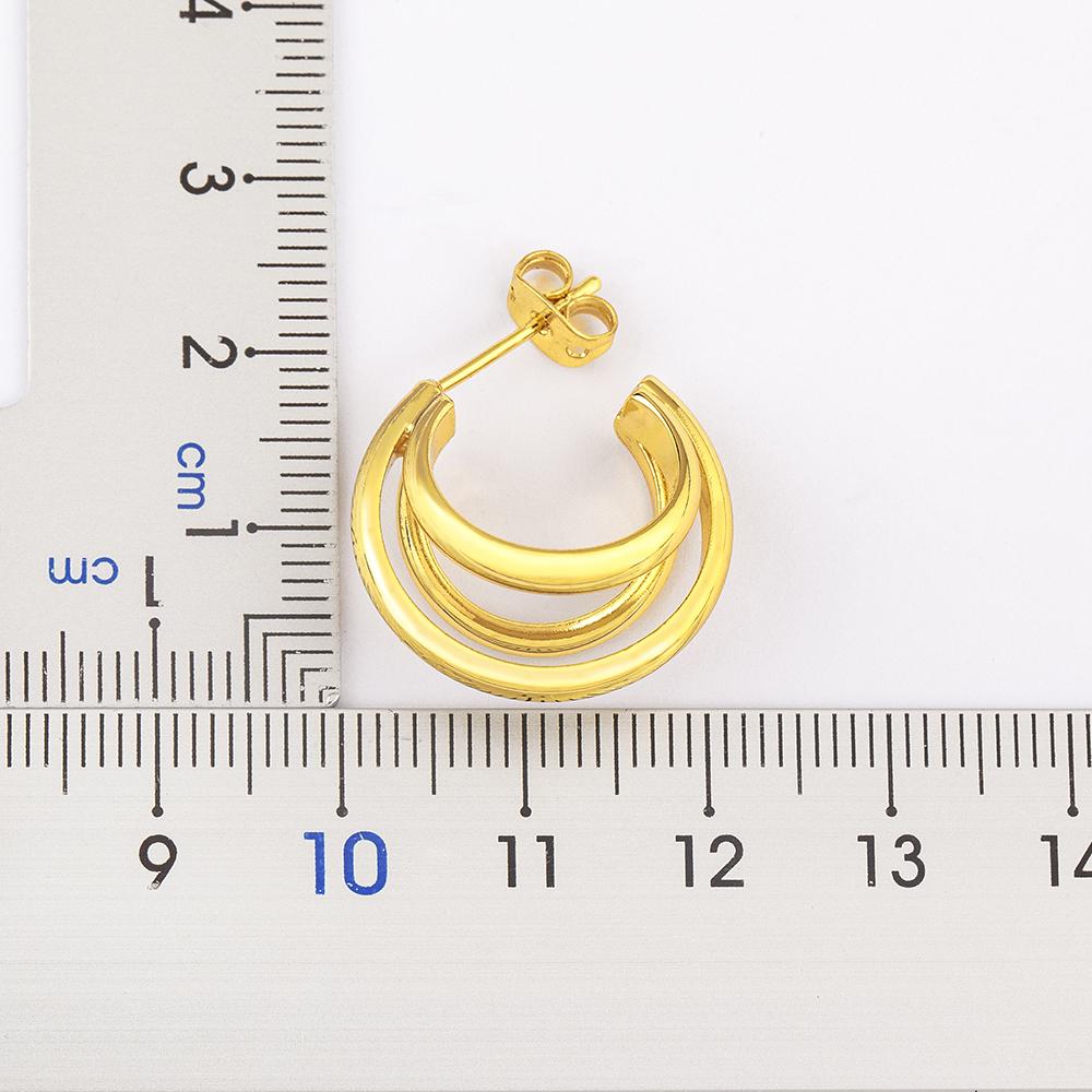 Nidin High Quality Retro Irregular Punk Style C Shape Earrings For Female Hip Hop Cool Party Personality Jewelry