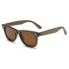 Occhiali da Sole Quadrati Polarizzati Trendy da Uomo Anti-UV con Cerniere in Metallo