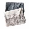 Soft waxy and thick plaid imitation cashmere scarf for women, warm fringed shawl in winter, couple scarf tide