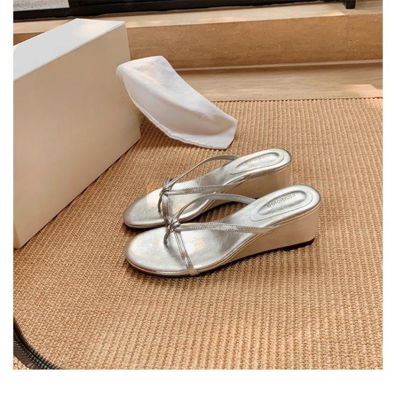 High-heeled Shoes with Thin Straps and Flip-flops for Women