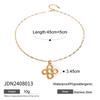 18K Gold Stainless Steel Flower Pendant Necklace - Trendy, Versatile, Non-Fading Jewelry