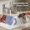 Bathroom Tumbler Toothbrush Holder Cup 316 Stainless Steel Gargle Cup Detachable Plastic Mug Anti-Scald Handle Accessories