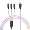 Colorful RGB Gradient Fast Charging 3-in-1 Data Cable with Running Light - Perfect Gift