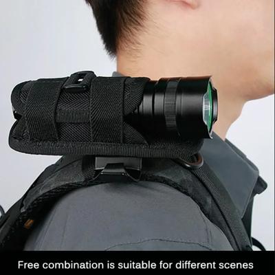 Pochette Tactique pour Lampe Torche Ceinture Sac pour Lampe Torche Durable Accessoire d'Éclairage de Chasse Kits de Survie Étui Rotatif à 360 Degrés pour Lampe Torche