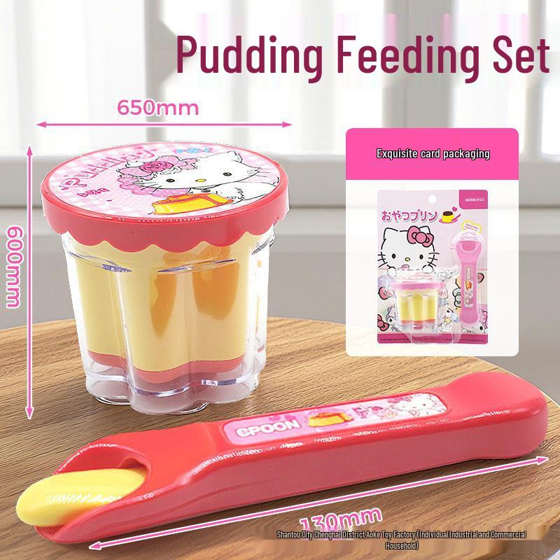 Official Japanese Ramen Pudding Miru - Strawberry Pretend Play Feeding Toy