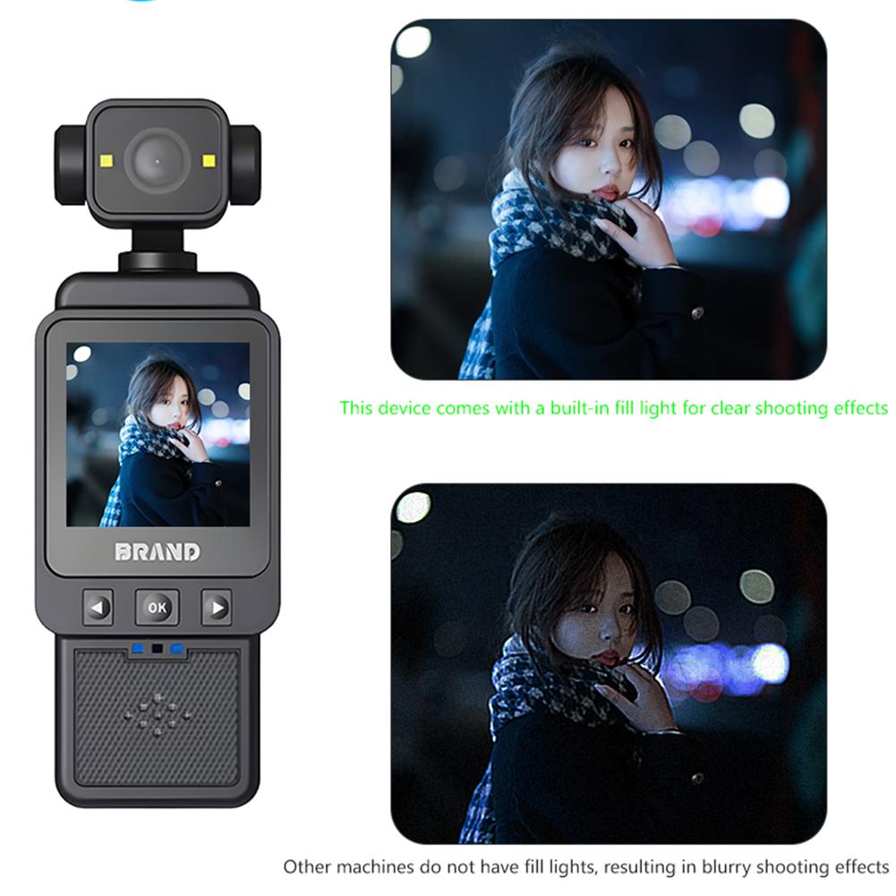 1080P HD Pocket Action Camera 360° Rotatable Vlog Wifi Mini Sports Wearable Camera Travel Bicycle Driver Recorder for Outdoor