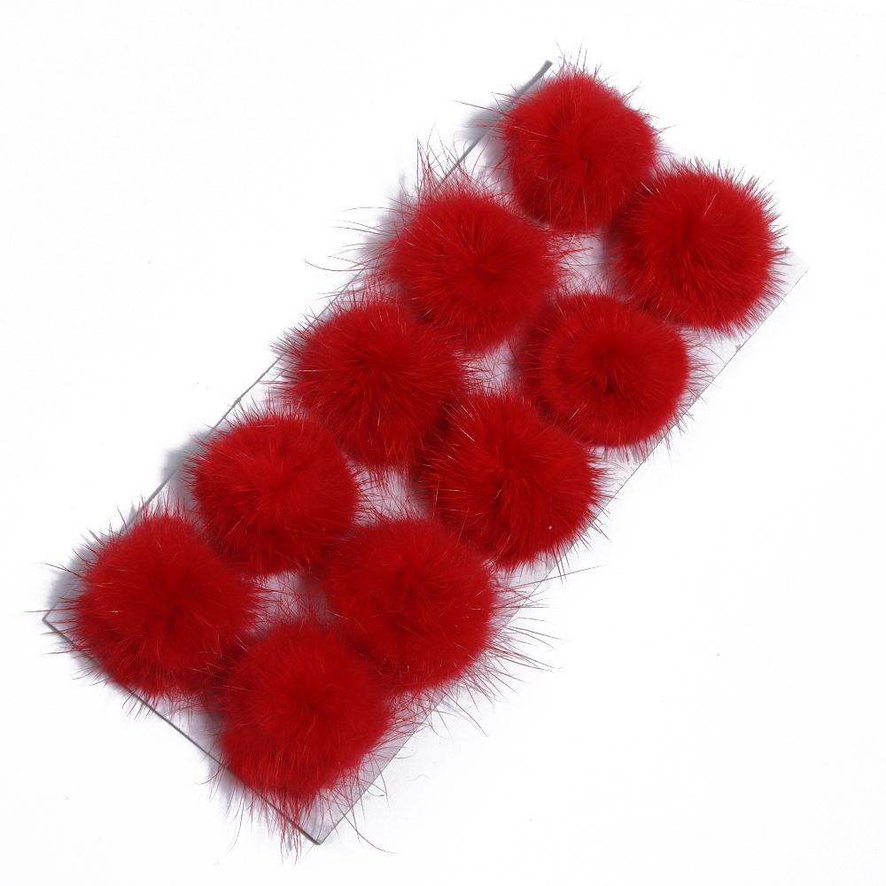 10pcs 3cm Faux Mink Fur Pompom Colorful Fur Pom Poms Balls For DIY Handmade Clothing Sewing Headwear Earrings Decor Accessories