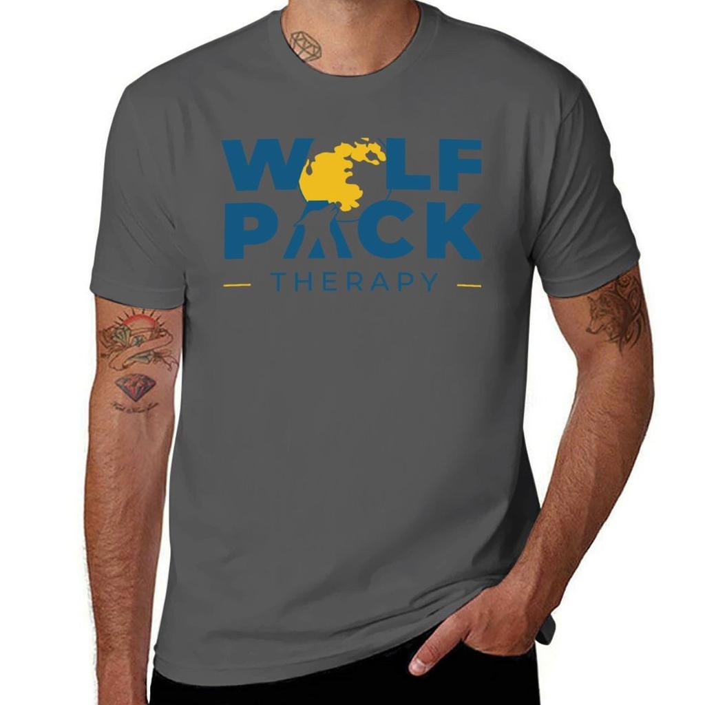 Wolf Pack Therapy Logo TShirt Work Utility Casual Tee Shirt TShirt