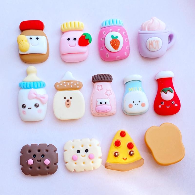 20 Stück Neue Süße Harz Mini Gemischte Cartoon Eiscreme Serie Flache Rückseite Cabochon Scrapbook Kawaii DIY Verzierungen Zubehör L52