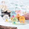 Landscape Creative Micro Cute Glow Dark Eat Fish Bear Animal Doll Accessories