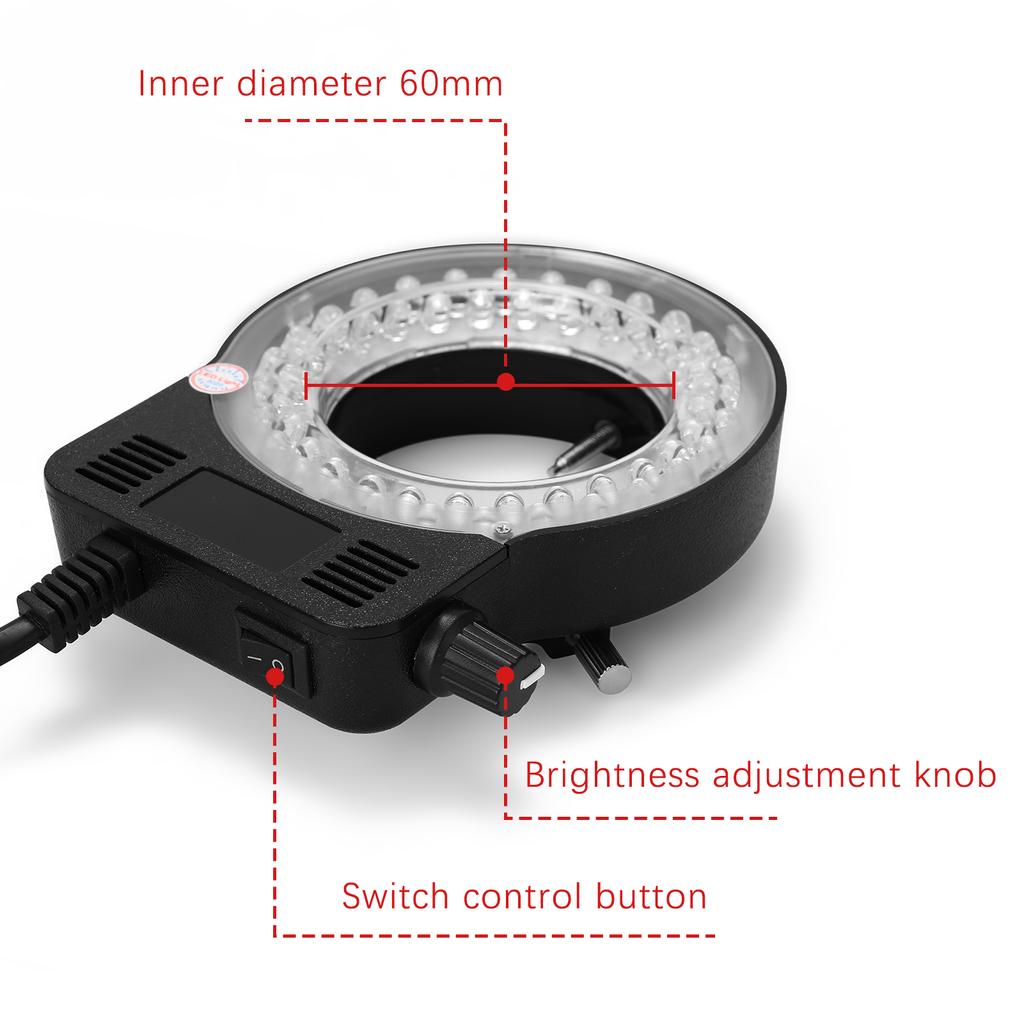 LED Rundlicht für Mikroskoplampe für Mikroskop Helligkeit einstellbar Mikroskoplicht