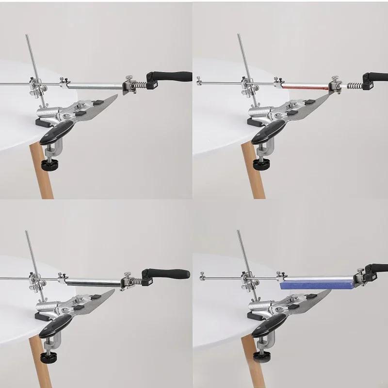 NEU Ruixin Pro RX009 Messerschärfer Professionelle neue Upgrade-Schleifmaschine aus Aluminiumlegierung 360-Grad-Flip-Schleifwerkzeuge