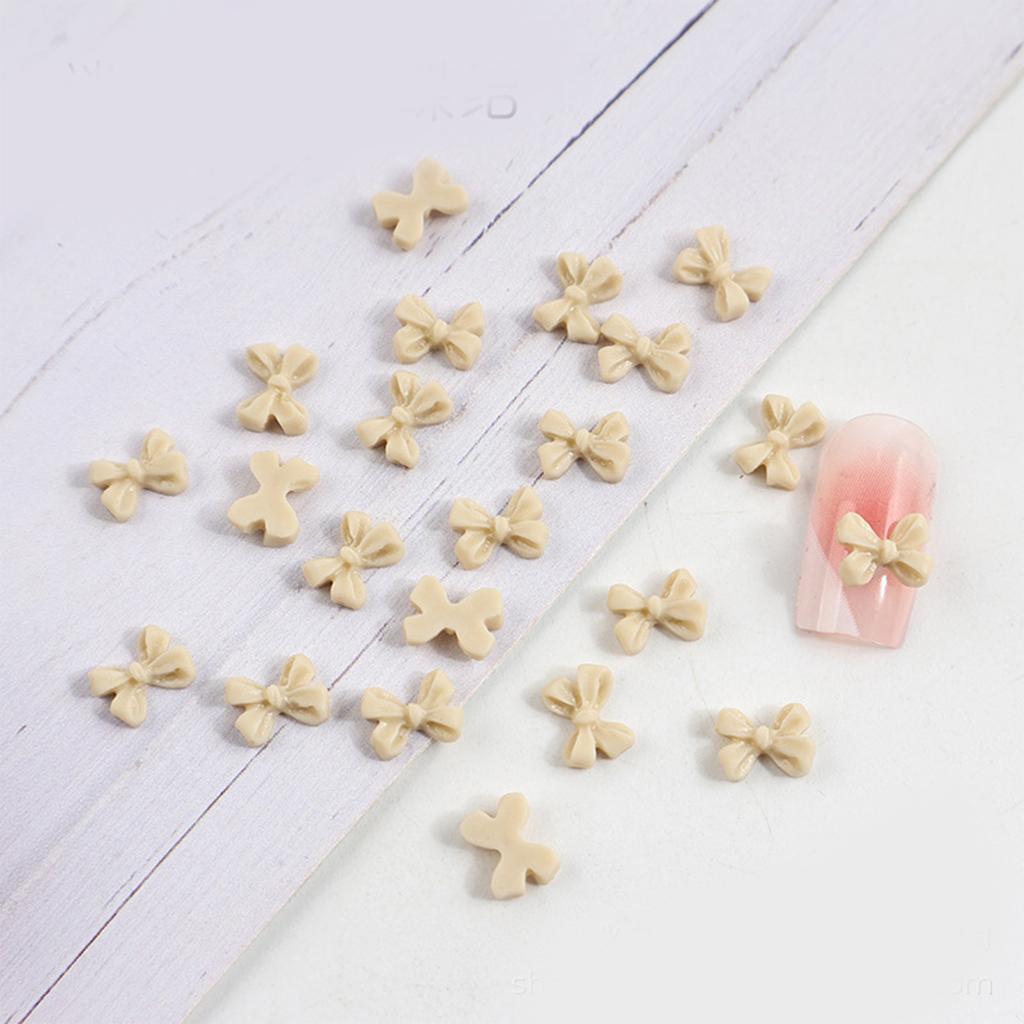Simple Bowknot Nail Charms 3D Resin Ribbon Bows Manicure Accessories DIY Crafts Supplies Resin Bows Nail Decorations