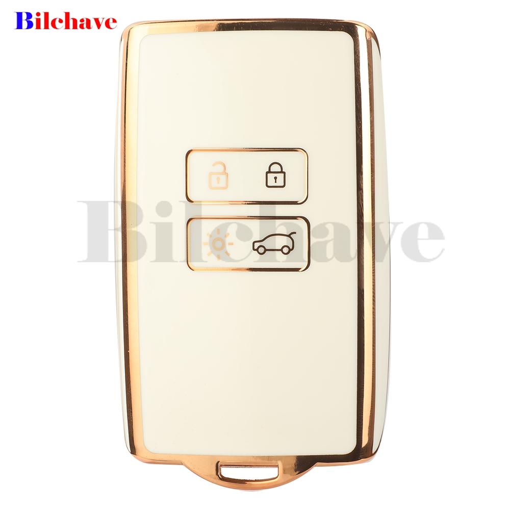 

jingyuqin TPU For Renault Espace 5 Kadjar Koleos Captur Megane 4 Talisman Arkana Dacia Sandero Remote Car Key Case Cover белый