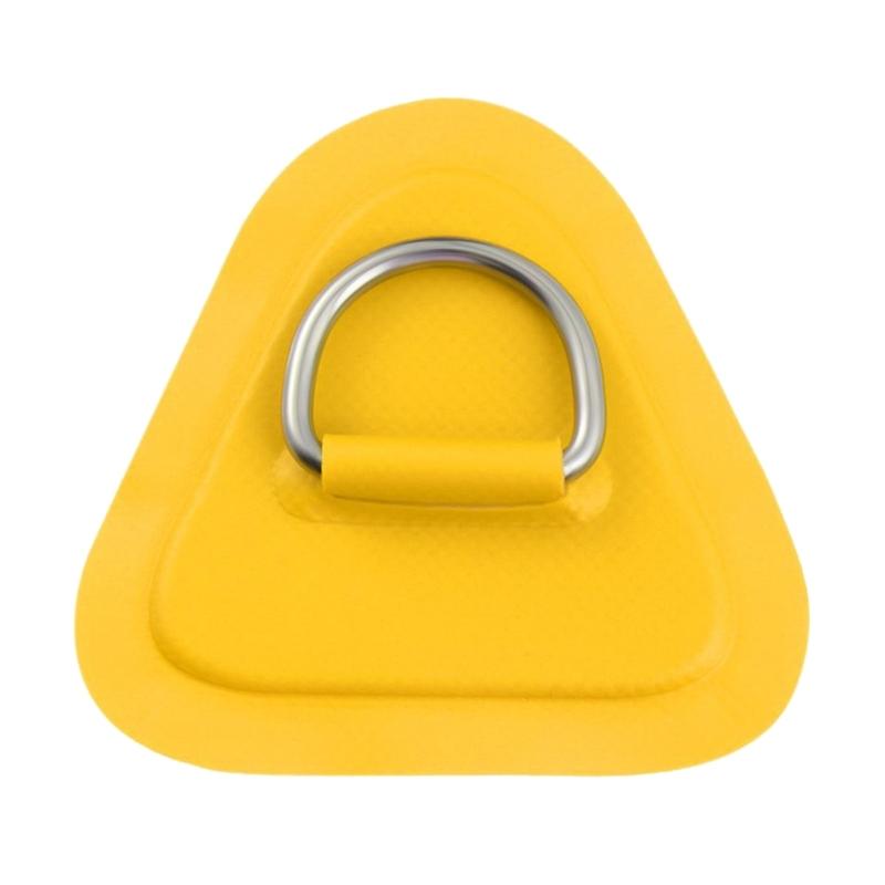 6Pcs Stainless PVC Stand-Up Paddleboard Patches Kayak D-Rings Hooks Kayak D-Rings Pad with Bungee Rope for Kayak Deck