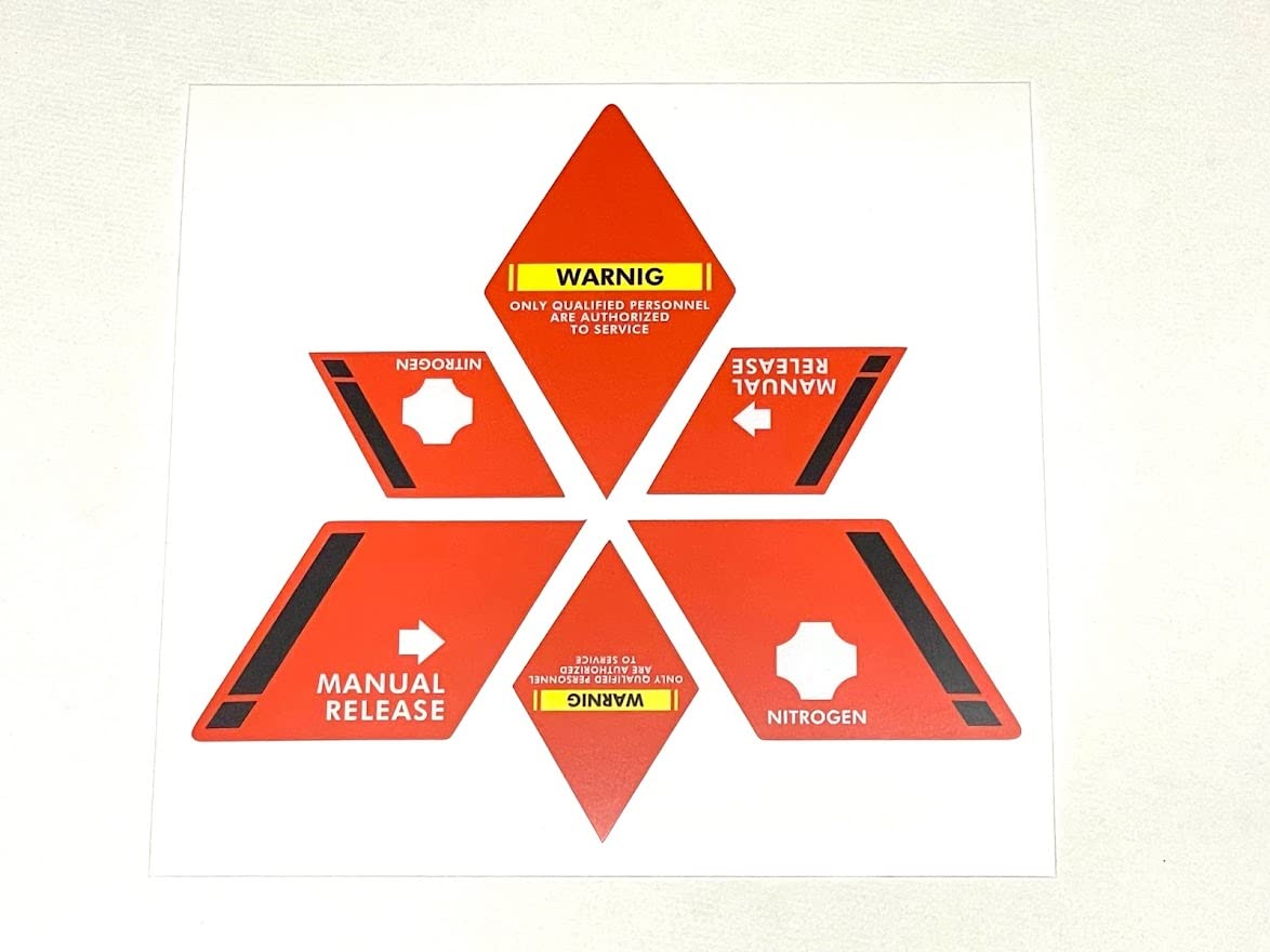 

Delica D: After 5 MC Three Diamond Emblem Sticker Caution Design Red красный