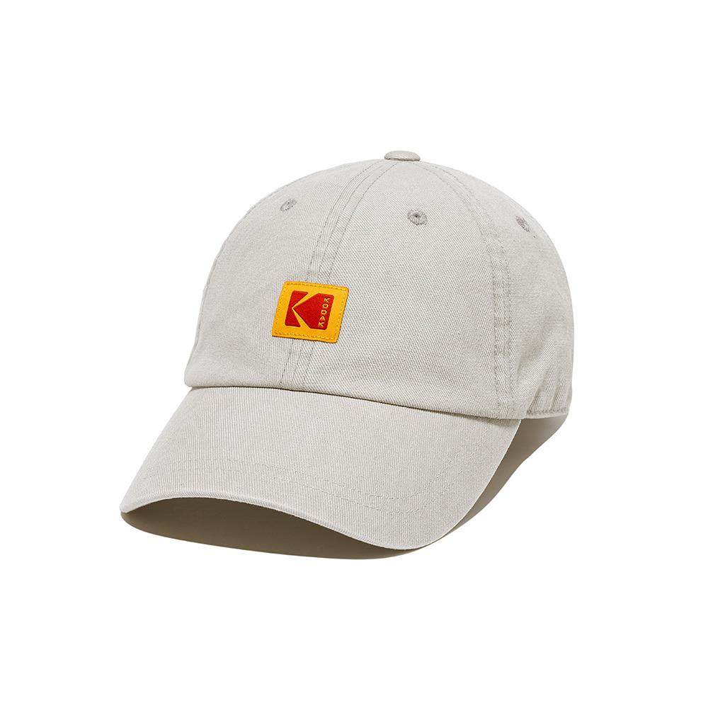 KODAK Square Logo Relaxed Fit Ball Cap Light Grey