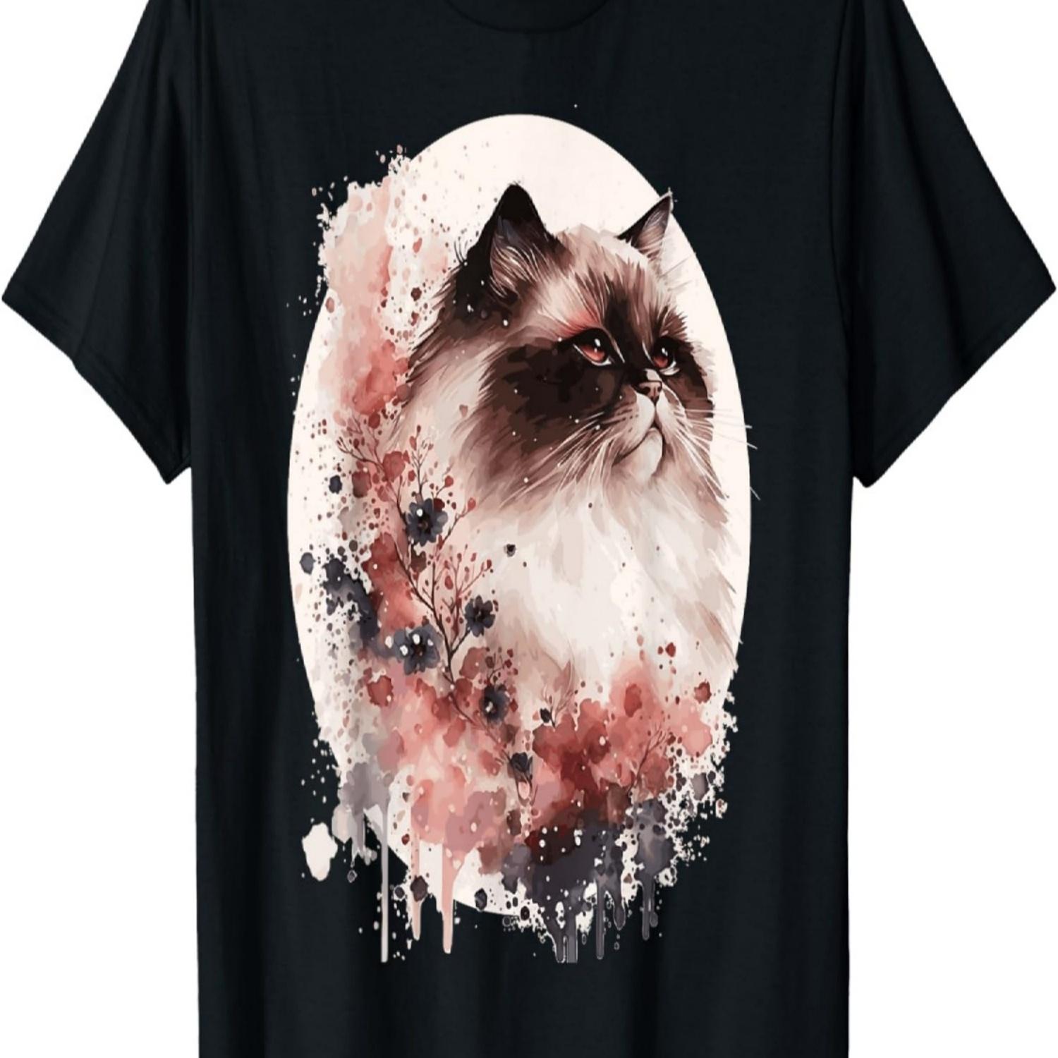 

Himalayan Cat Cherry Blossom Sakura T-Shirt S чёрный