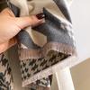 Swing And Winter Bird Grid Jacquard Women'S High-End Imitation Cashmere Shawl Versatile Thickened Warm Scarf