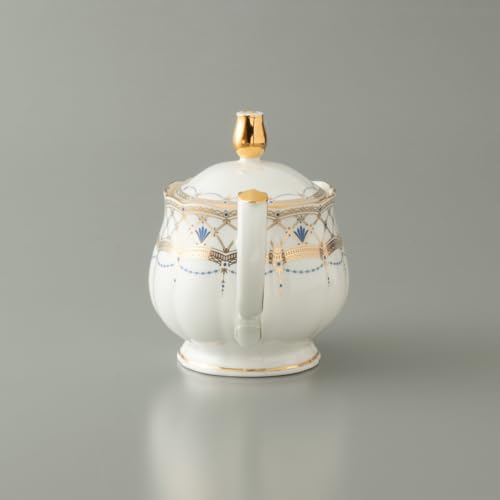 NARUMI Prima Donna Teapot, 790cc, Gold, Stylish, Made in Japan, Gorgeous, Elegant Porcelain, Gift Boxed, 52476-4206