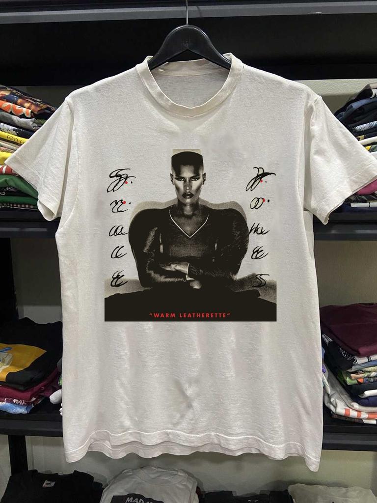 Grace Jones' 'Warm Leatherette' wird 45 T-Shirt Weiß Alle Größen Geschenk Fan HH427