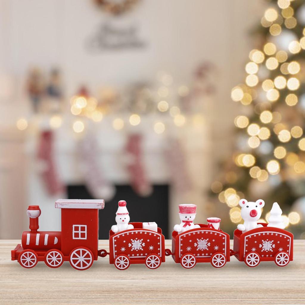 Christmas Train Ornament Kids Birthday Gift Christmas Decoration Unique Desktop Ornament for Festival Wedding Indoor Desk Table