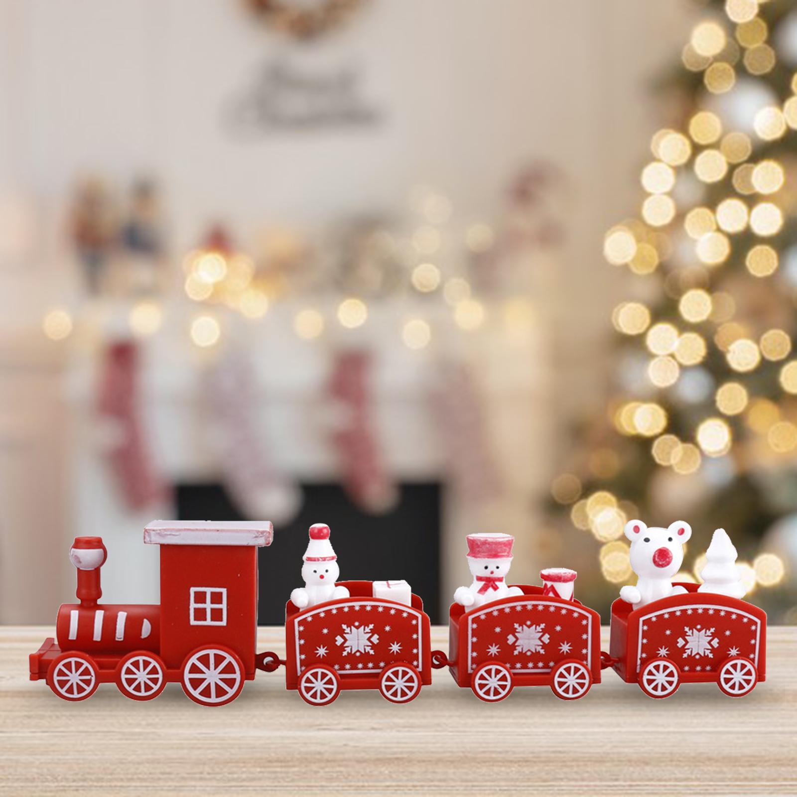 

Christmas Train Ornament Kids Birthday Gift Christmas Decoration Unique Desktop Ornament for Festival Wedding Indoor Desk Table красный