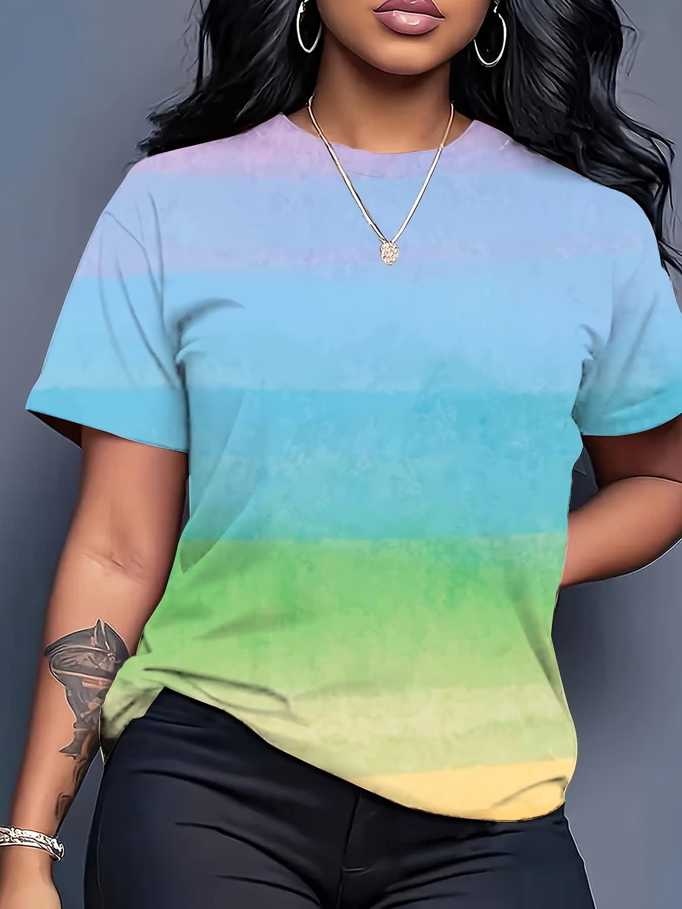 

Women S Oversized Soft Color Striped T-Shirt- Lightweight Casual Summer Top with Pink. Blue. Green. Yellow. Orange. Purple. And Teal Stripes- Round Ne 3XL дубильная кора