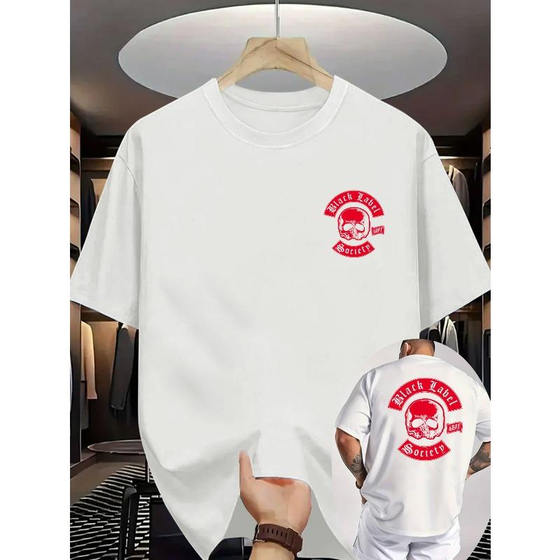 Europäische Größen Neues Sommer Herren Freizeit Print T-Shirt mit geripptem Rundhalsausschnitt und kurzen Ärmeln