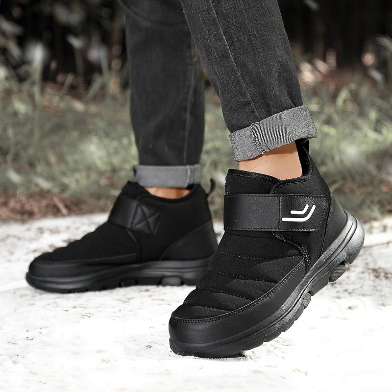 Trend Men's Waterproof Boots Winter Warm Snow Boots Winter Shoes for Men New Non-slip Work Shoes Fashion Comfortable Ankle Boots