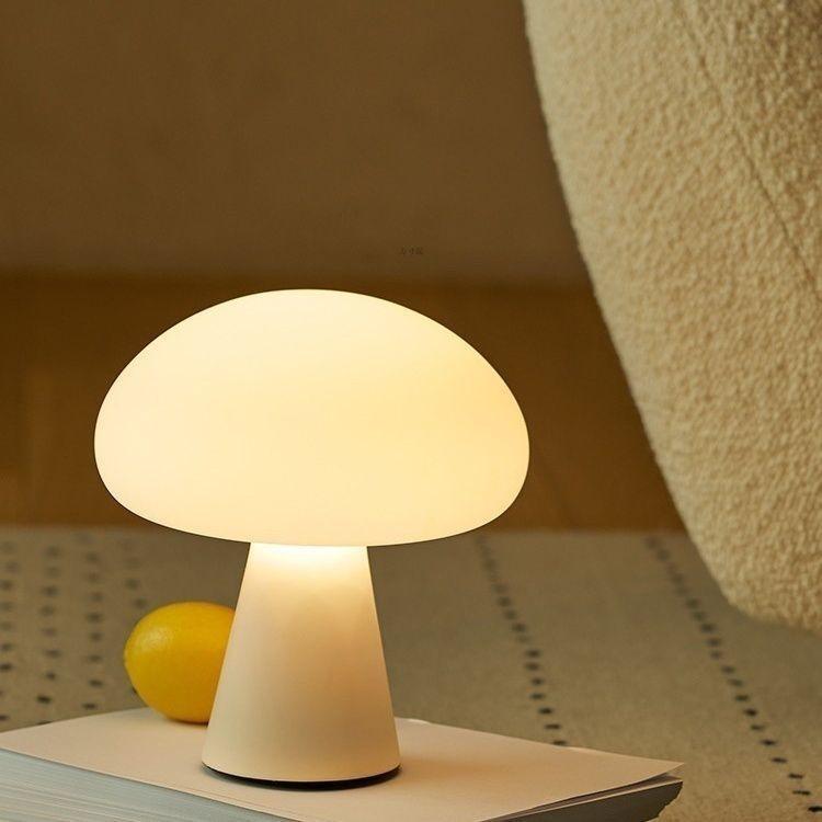 Mid-Century French Mushroom Table Lamp - Bedside & Desk Night Light for Stylish Decor