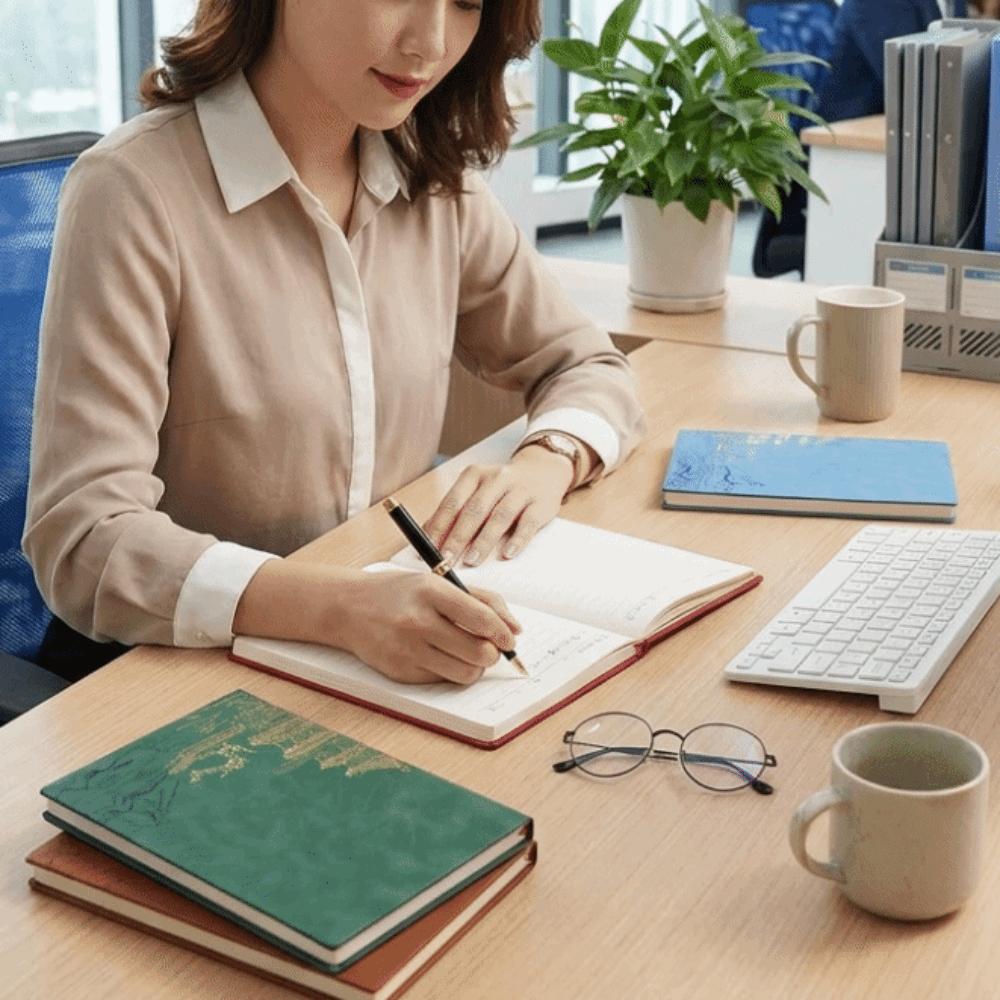 PU Cover Writing Notebook Soft Cover Meeting Record Notebook Travelers Journals School