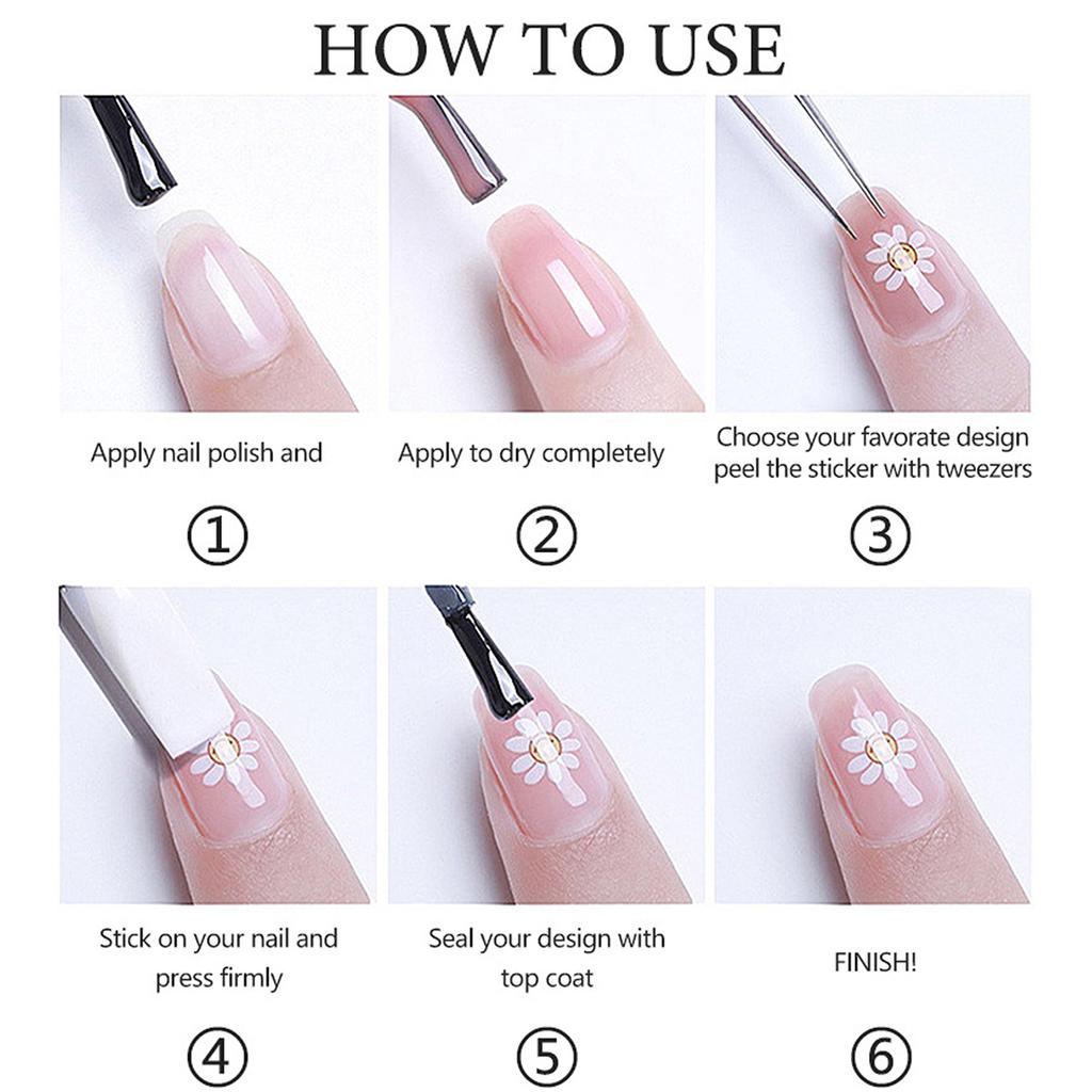 1/5pcs New Christmas Stickers 5D Cute Cartoon Santa Claus Snowflake Festival Tent Small Stickers Nail DIY Decoration Accessories