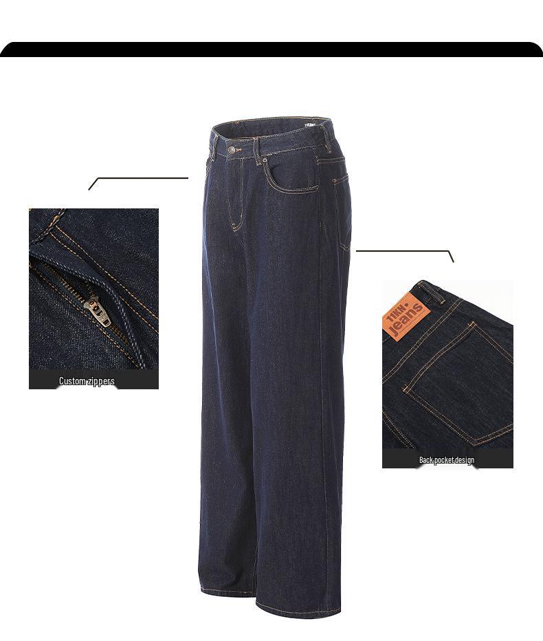 Yongfang Unisex Retro Wide-Leg Soft Jeans