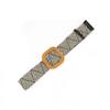 Bohemian Cotton And Linen Wind Pp Grass Woven Belt Women'S Round Square Buckle Dress Retro Women'S Belt